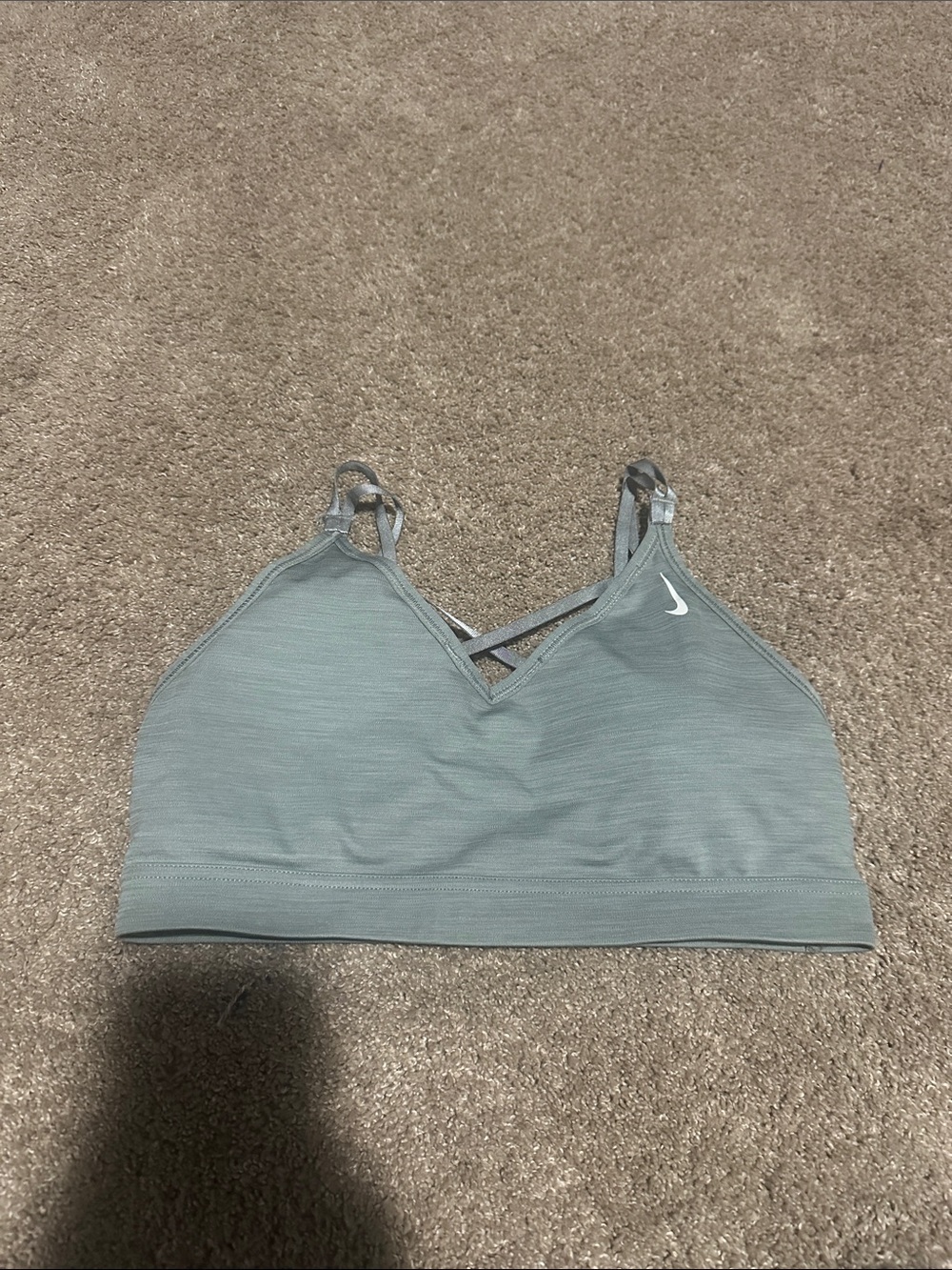 Nike Light Teal Crisscross Sports Bra
